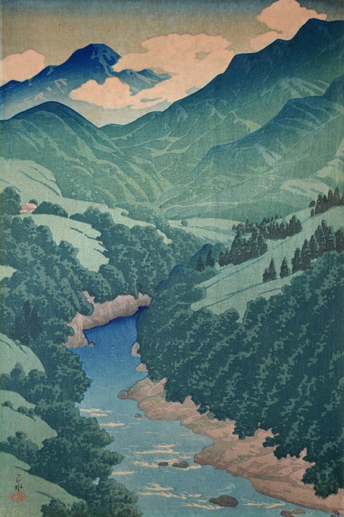 światło zatrzymało się na chwilę. Hasui Kawase, praca 6.