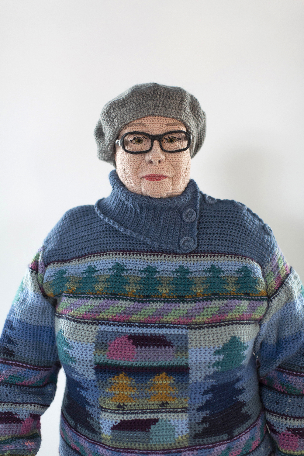 sąsiad utkany z włóczki. Liisa Hietanen, praca 4.