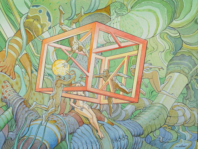 pokolorujmy sobie obcą planetę. Moebius (Jean Giraud), praca 6.