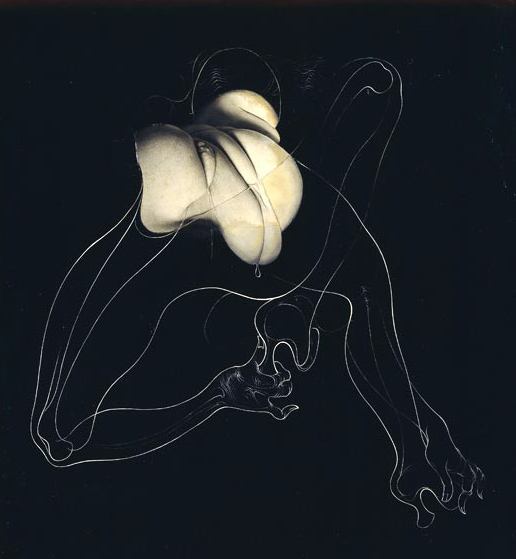 lalka nie chce leżeć spokojnie. Hans Bellmer, praca 6.
