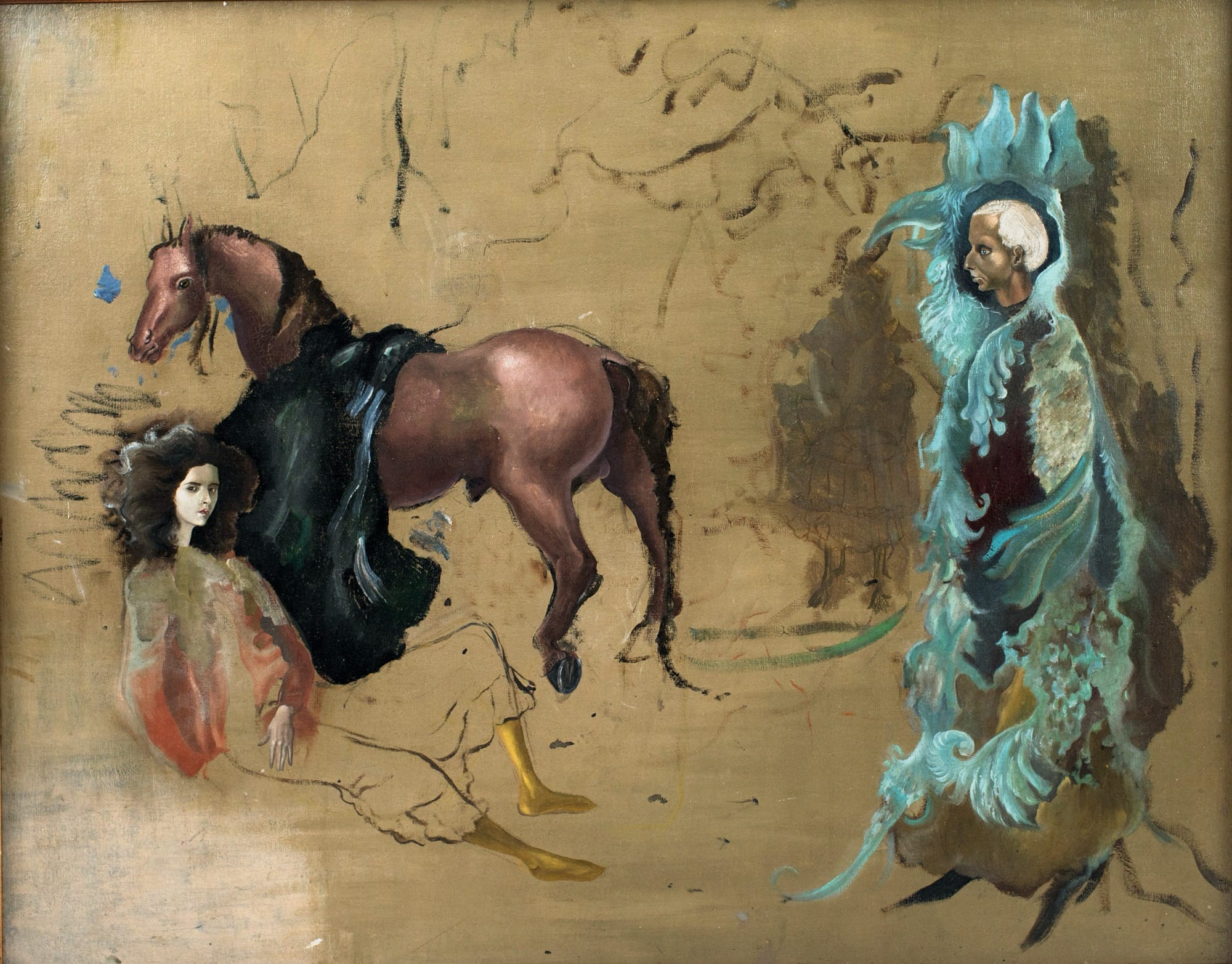 zostawiłam konwenanse za drzwiami. Leonora Carrington, praca 7.