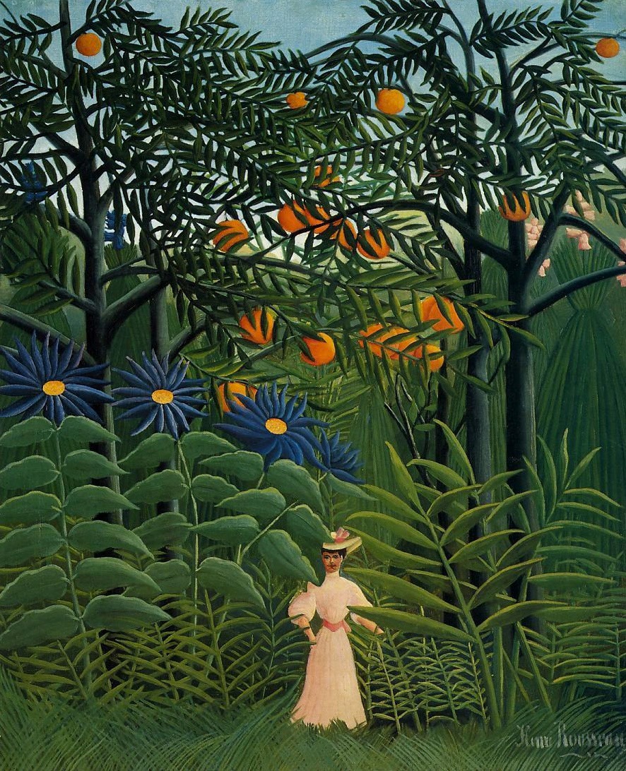 nigdy nie byłem w tej dżungli. Henri Rousseau, praca 10.