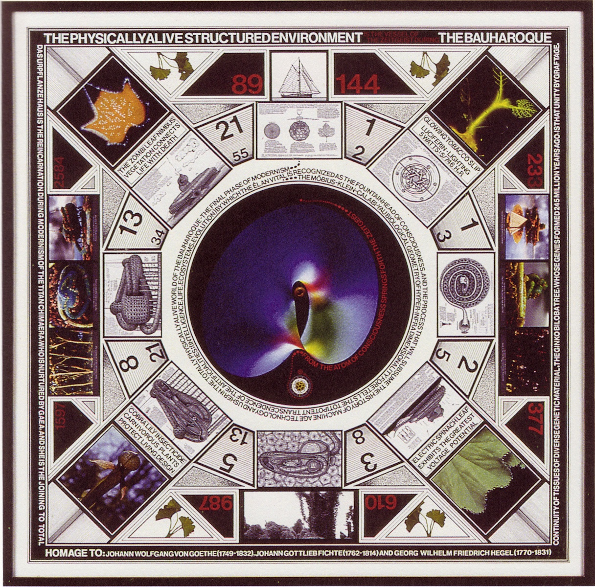 wszechświat rozpisany na kartce. Paul Laffoley, praca 2.