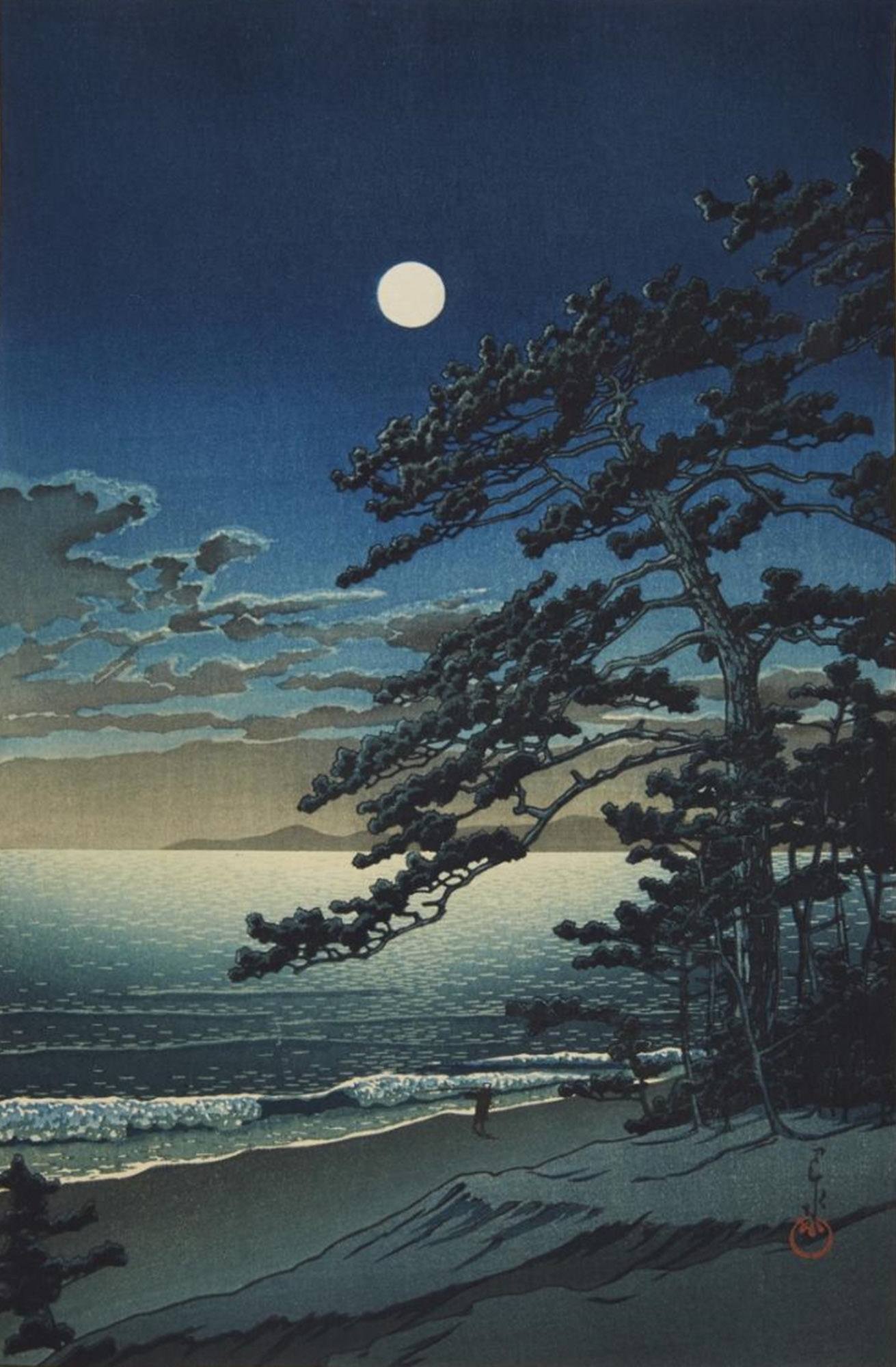 światło zatrzymało się na chwilę. Hasui Kawase, praca 2.