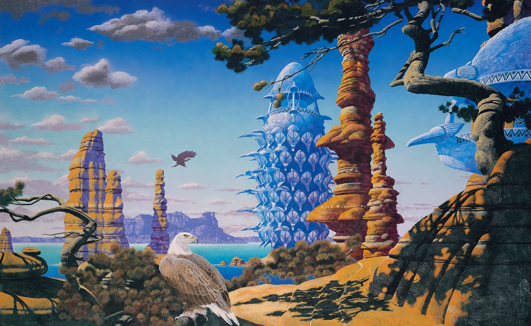 wyspa zgubiła ziemię. Roger Dean, praca 10.