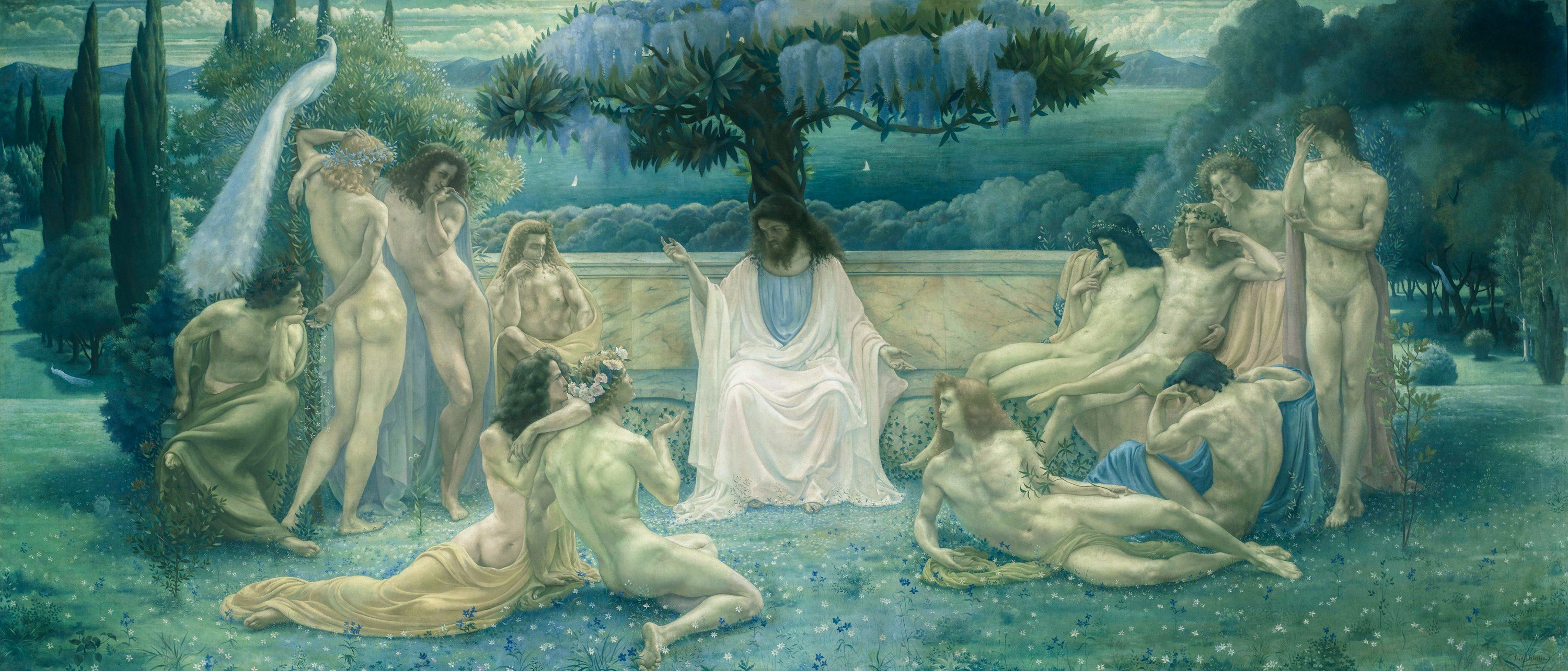 wszyscy przyszliśmy z tego błękitu. Jean Delville, praca 1.