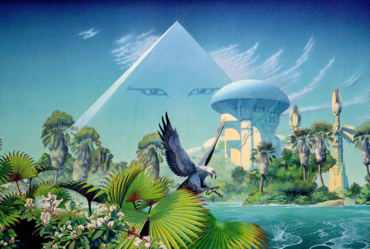 wyspa zgubiła ziemię. Roger Dean, praca 9.