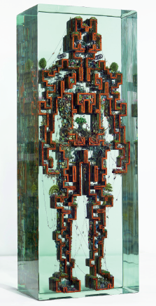 w człowieku mieści się cywilizacja. Dustin Yellin, praca 9.