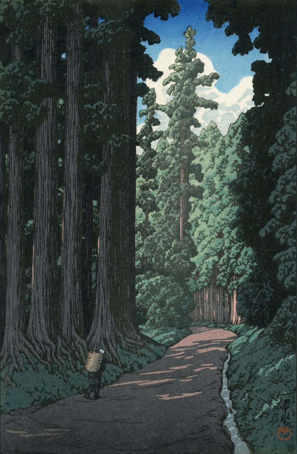 światło zatrzymało się na chwilę. Hasui Kawase, praca 7.