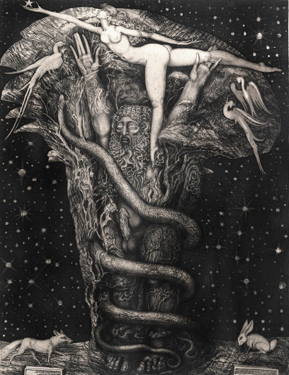 sufit jest bliżej nieba, niż myślisz. Ernst Fuchs, praca 5.