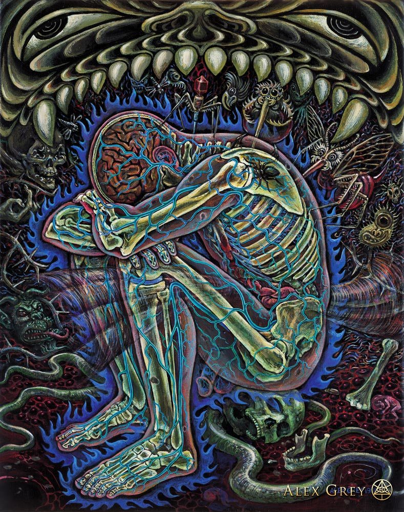 widzę światło przez twoją skórę. Alex Grey, praca 8.