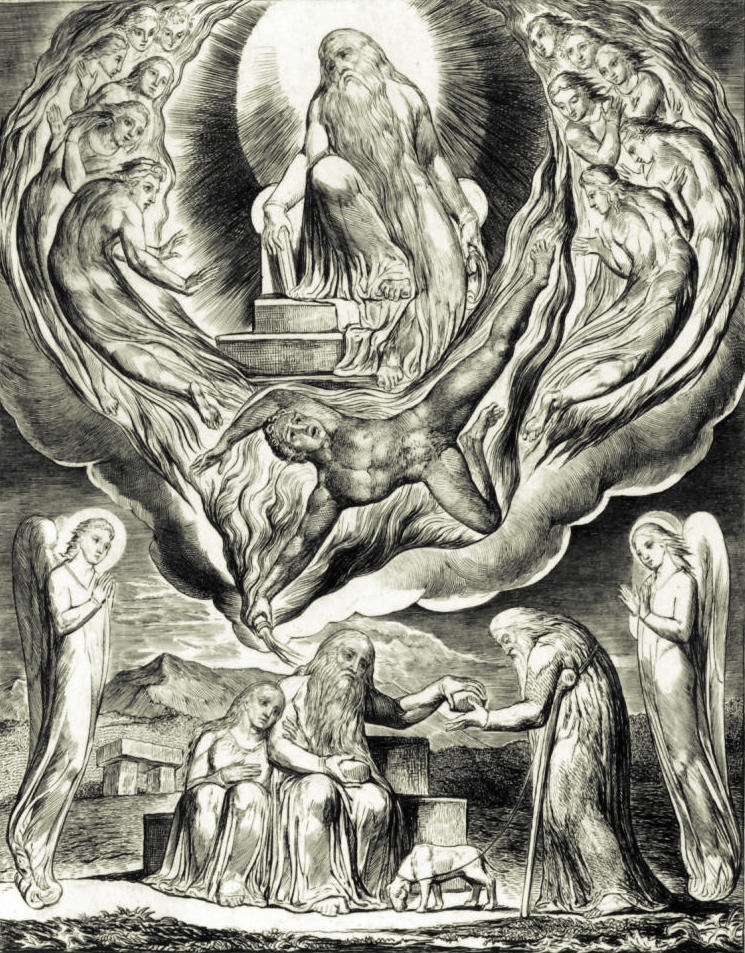hiob rozmawia z ciemnością. William Blake, praca 6.