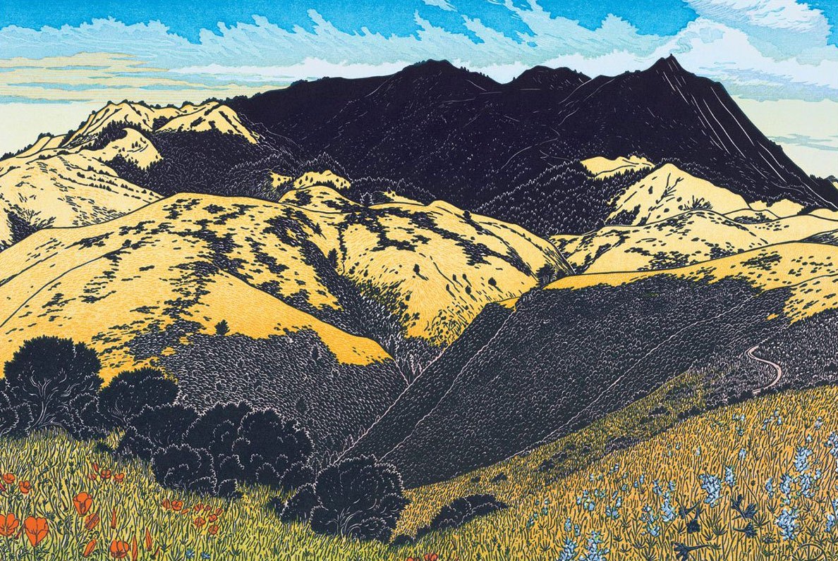 kalifornia wycięta w drewnie. Tom Killion, praca 5.
