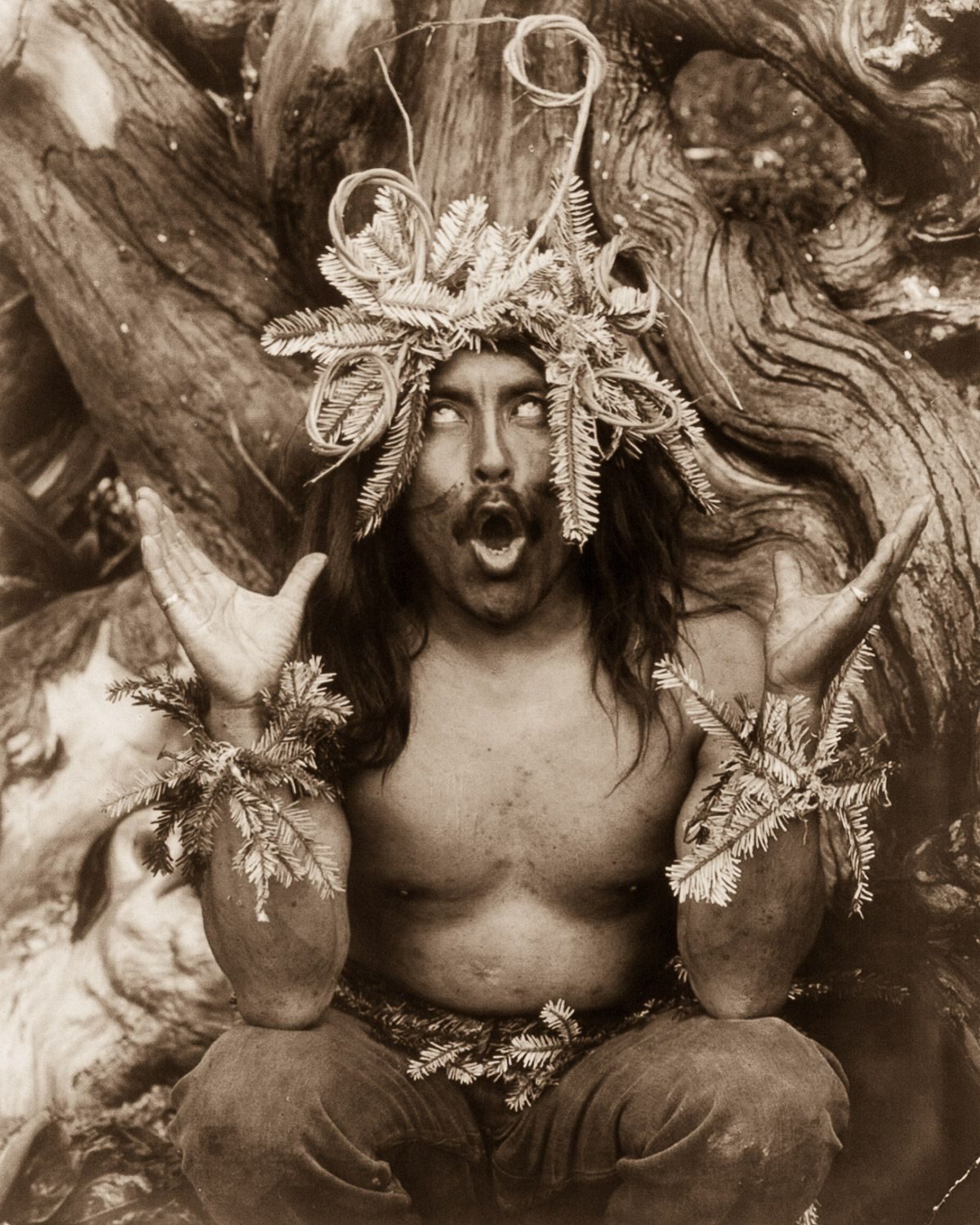 twarze zapisane na starych kliszach. Edward S. Curtis, praca 4.