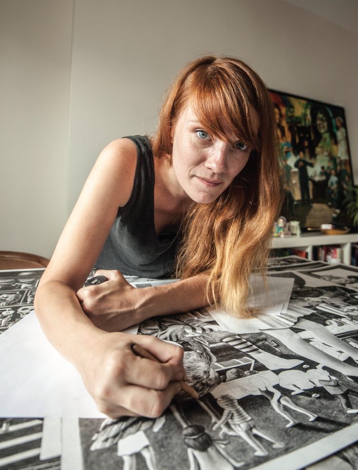 w szafce mieszkają dziwne rzeczy. Amandine Urruty, praca 5.