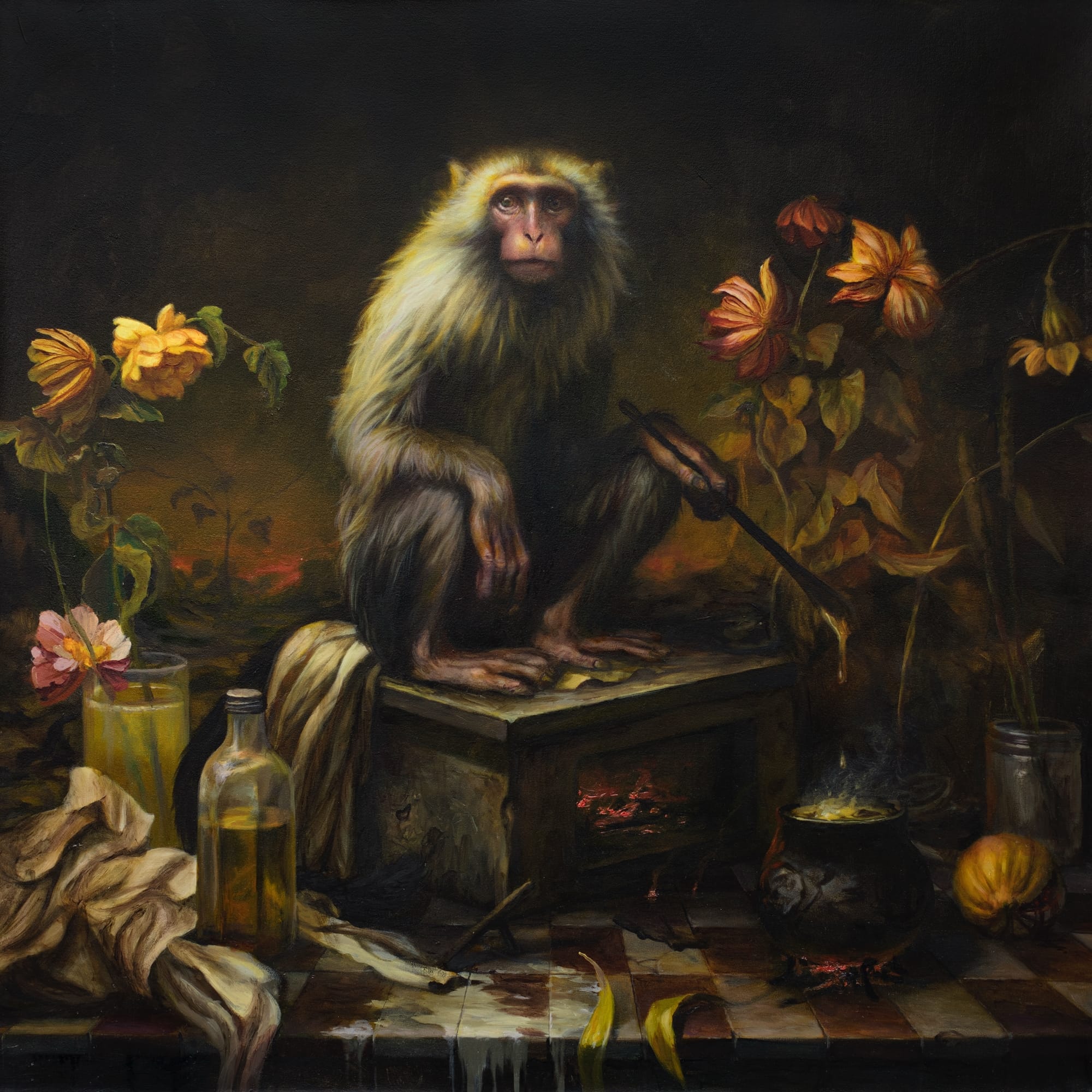 meduzy przyleciały do paproci. Martin Wittfooth, praca 3.