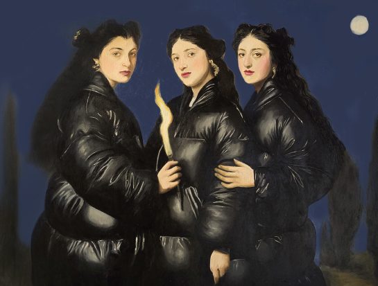 kobieta poprawia stary portret. Nieves González, praca 9.