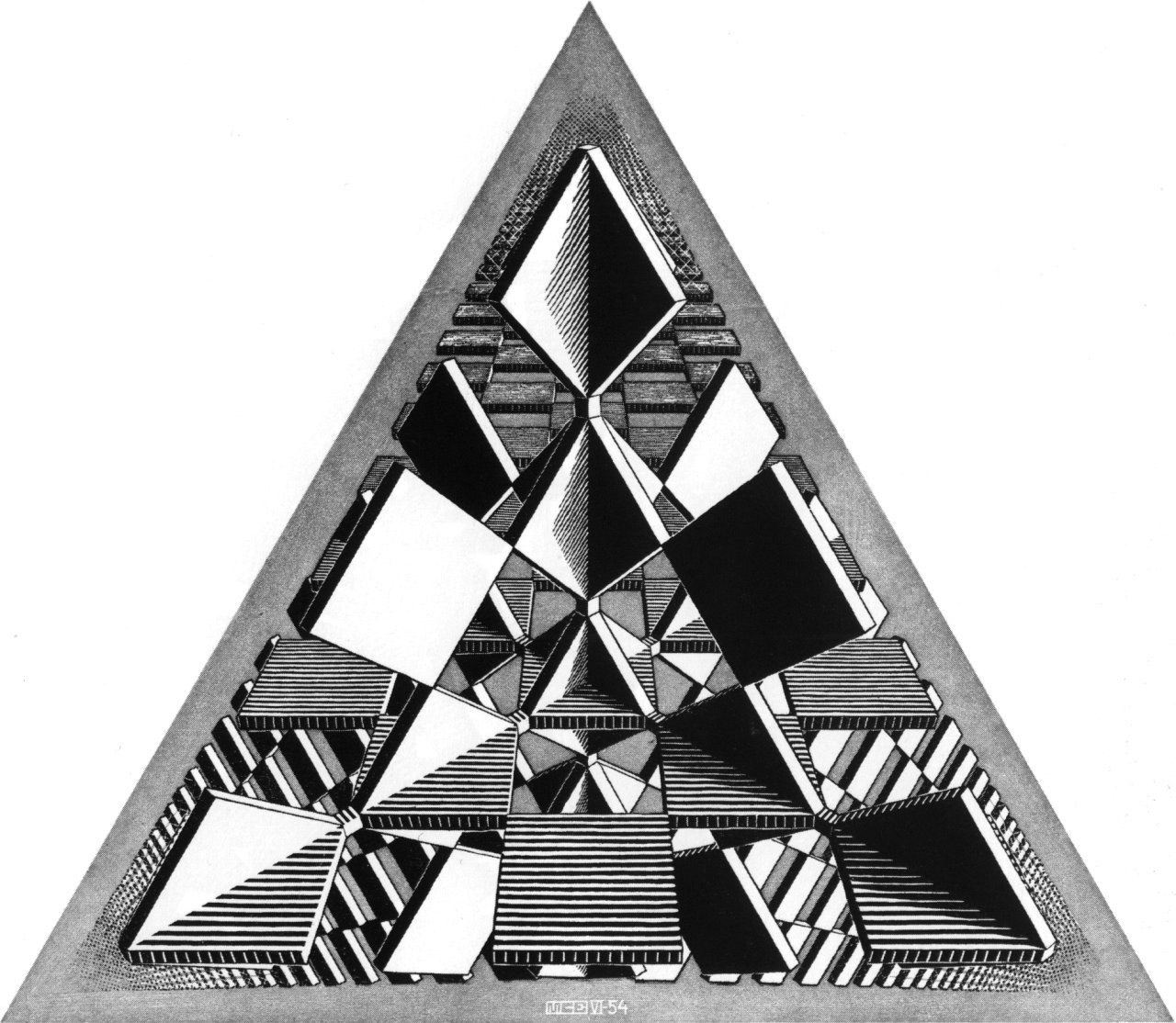 wracam schodami, które nie kończą się nigdy. M. C. Escher, praca 3.