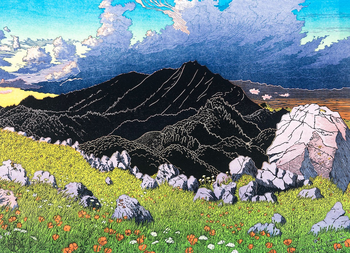 kalifornia wycięta w drewnie. Tom Killion, praca 8.