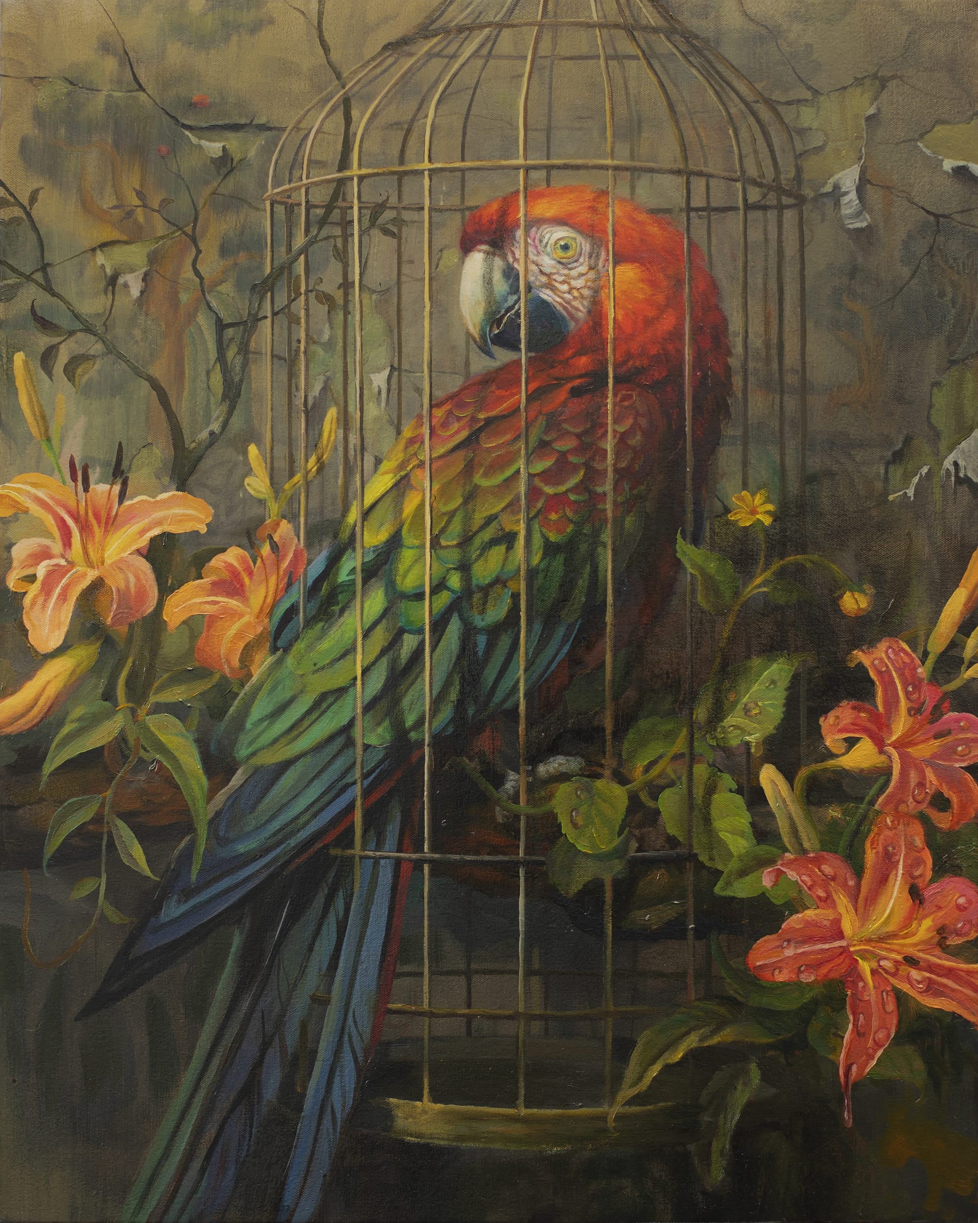 meduzy przyleciały do paproci. Martin Wittfooth, praca 5.