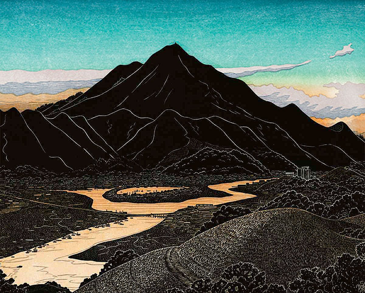 kalifornia wycięta w drewnie. Tom Killion, praca 6.