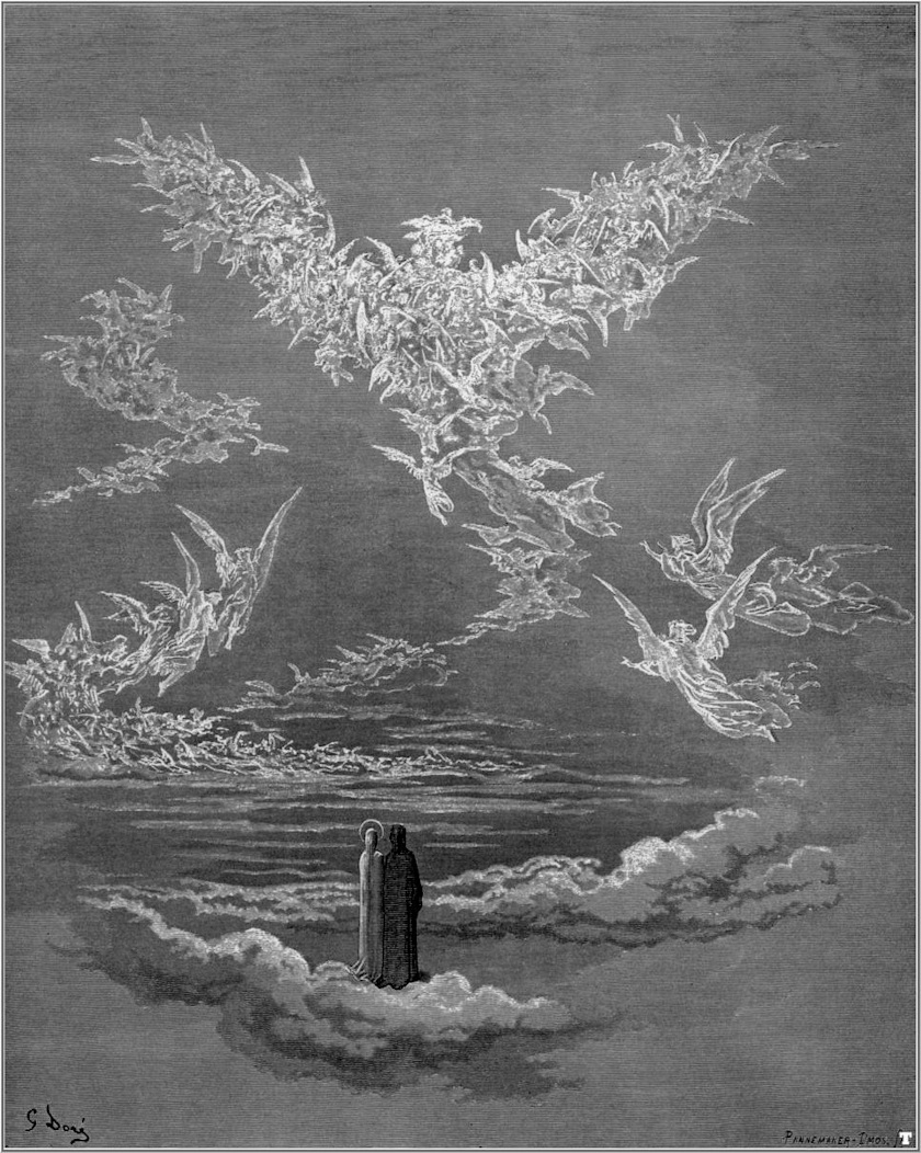 droga w dół, aż do światła. Gustave Doré, praca 2.