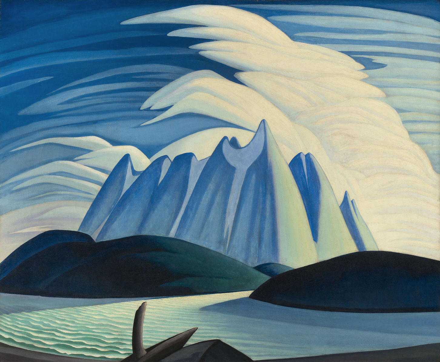wyżej robi się ciszej. Lawren Harris, praca 5.