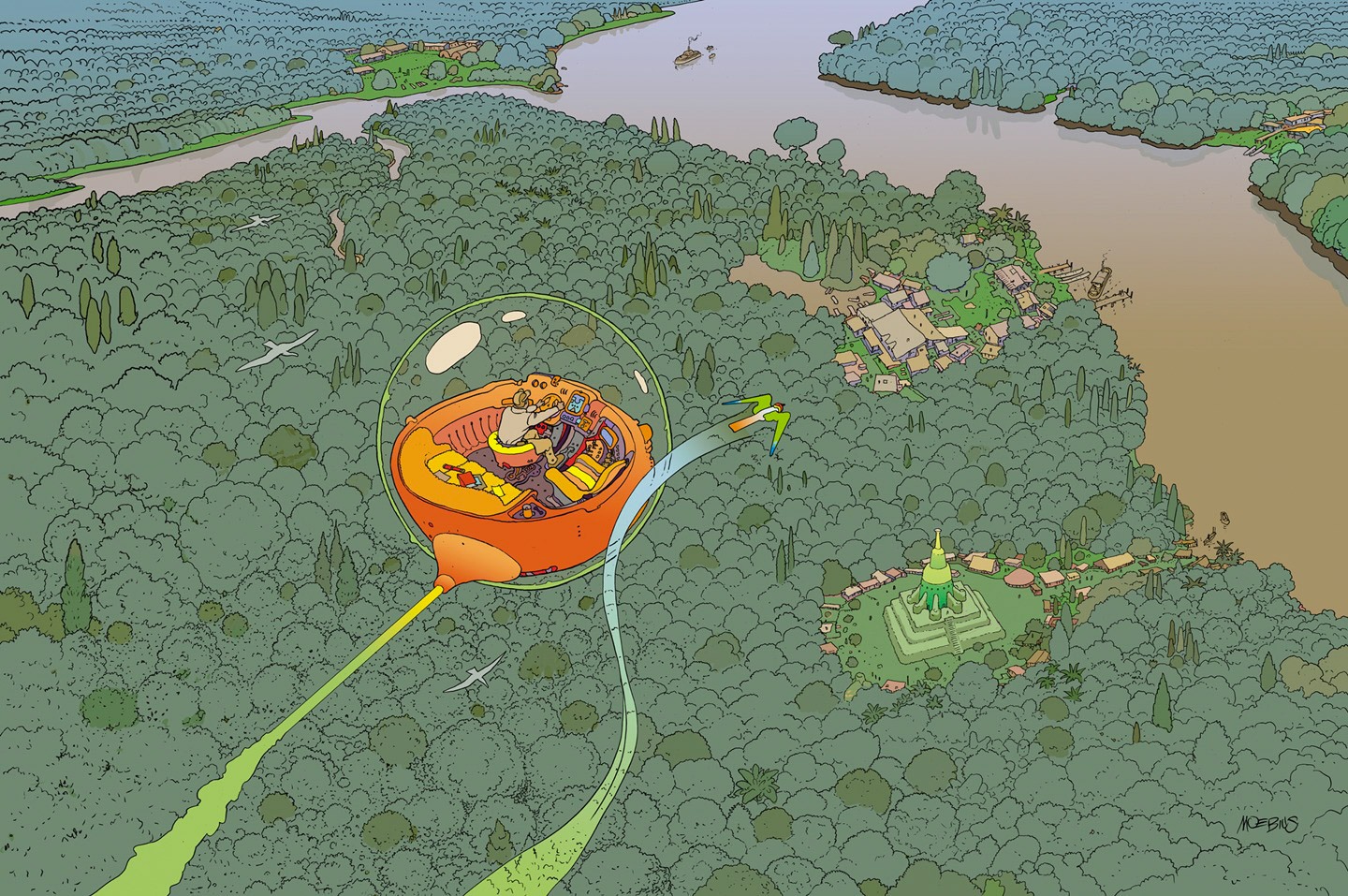 w edenie nikt nie pyta o drogę. Moebius (Jean Giraud), praca 3.