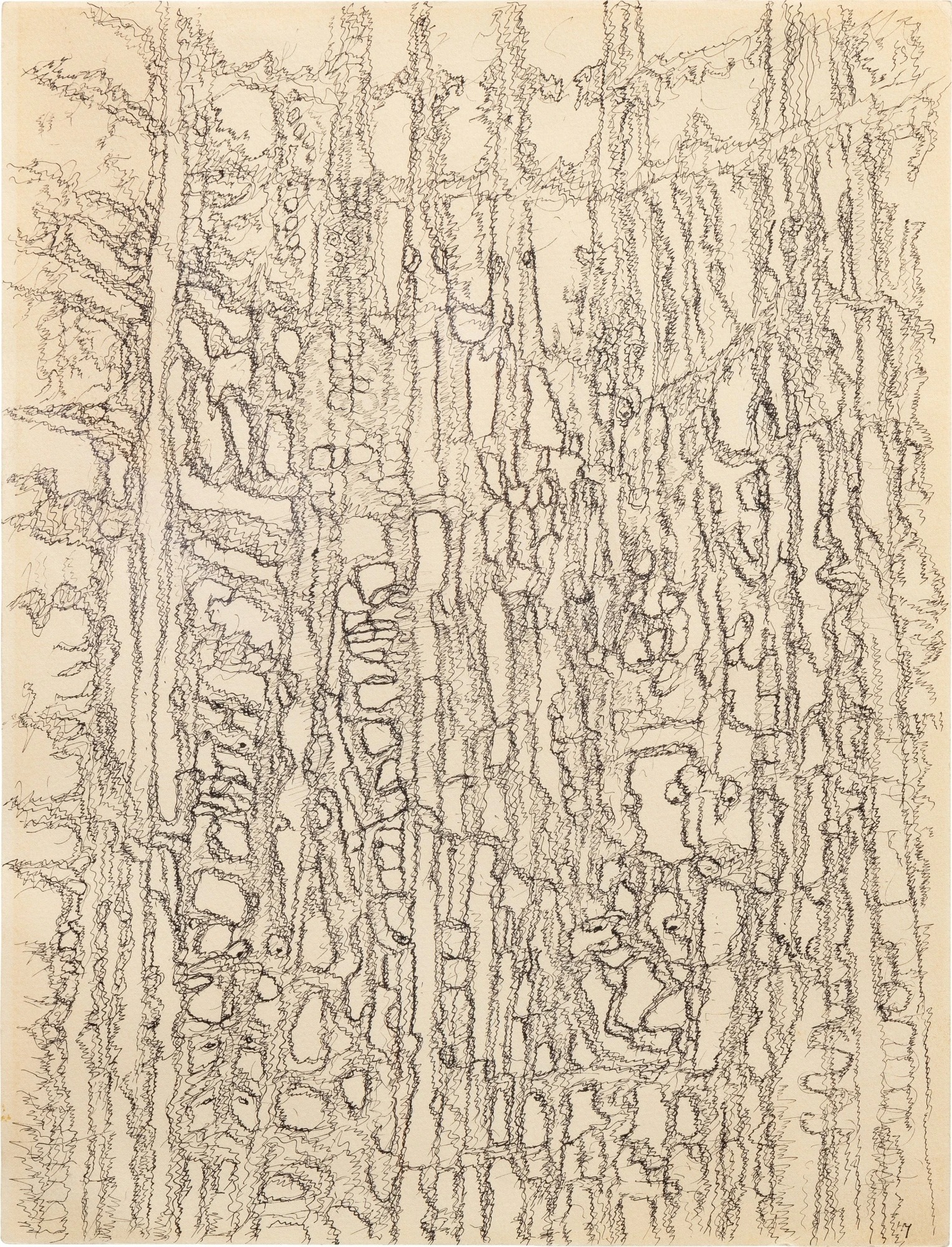 znaki piszą się same. Henri Michaux, praca 1.