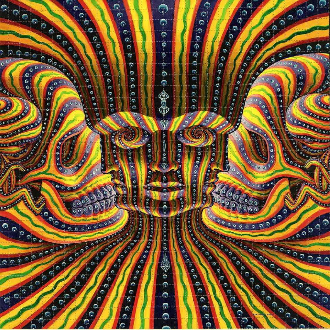widzę światło przez twoją skórę. Alex Grey, praca 4.