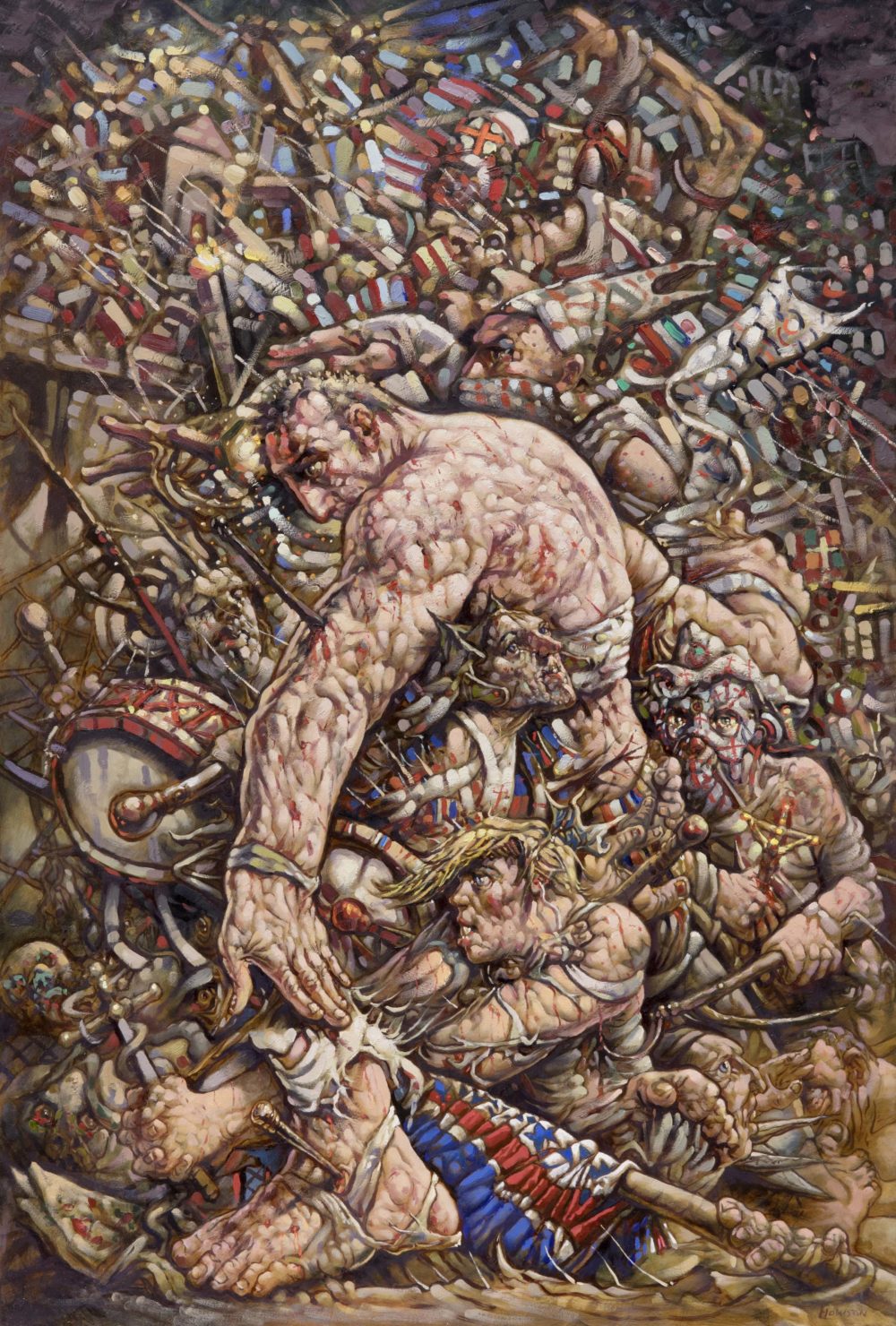 ile człowiek potrafi znieść i zrobić. Peter Howson, praca 9.