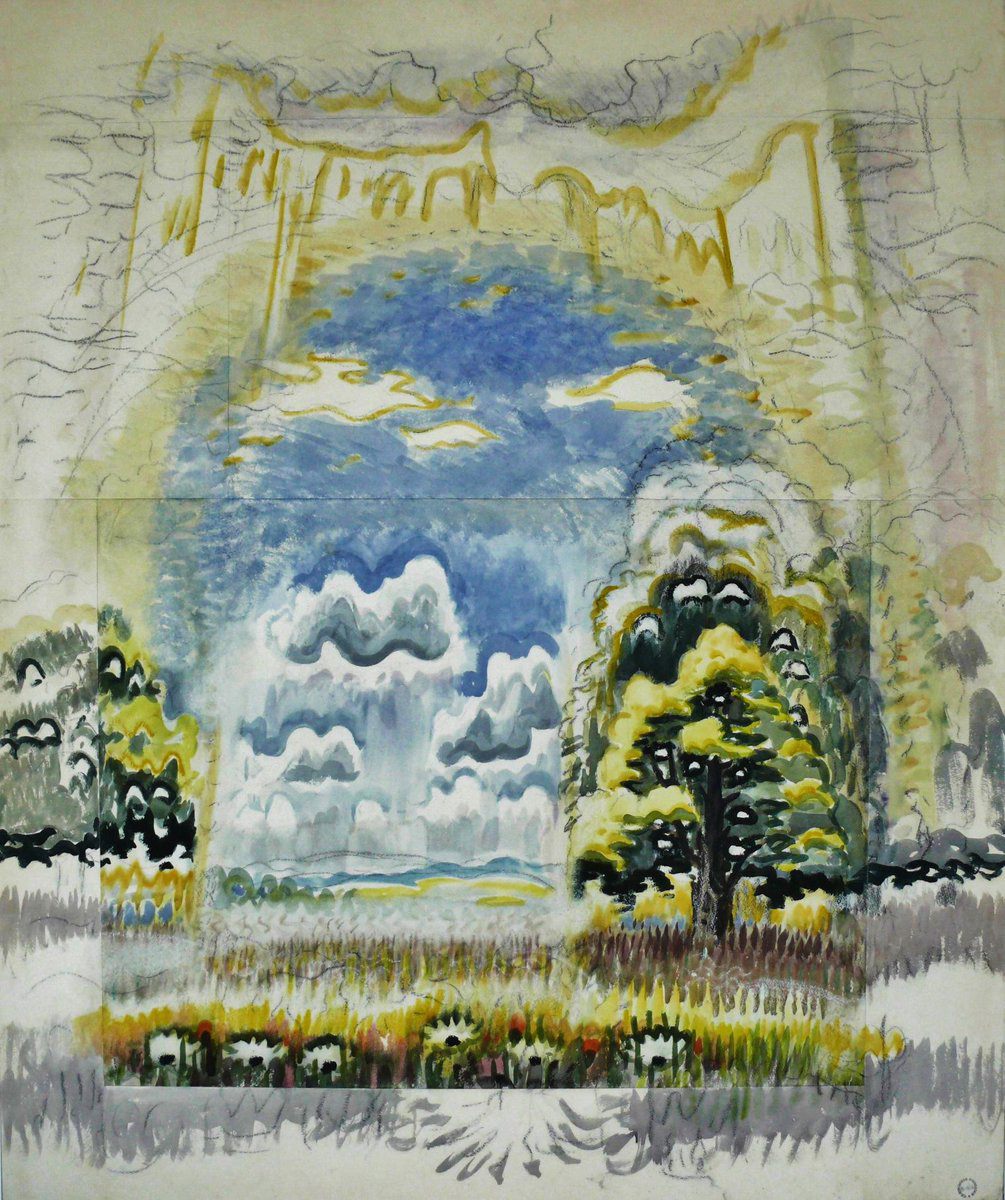 krajobraz lekko drży. Charles Burchfield, praca 10.