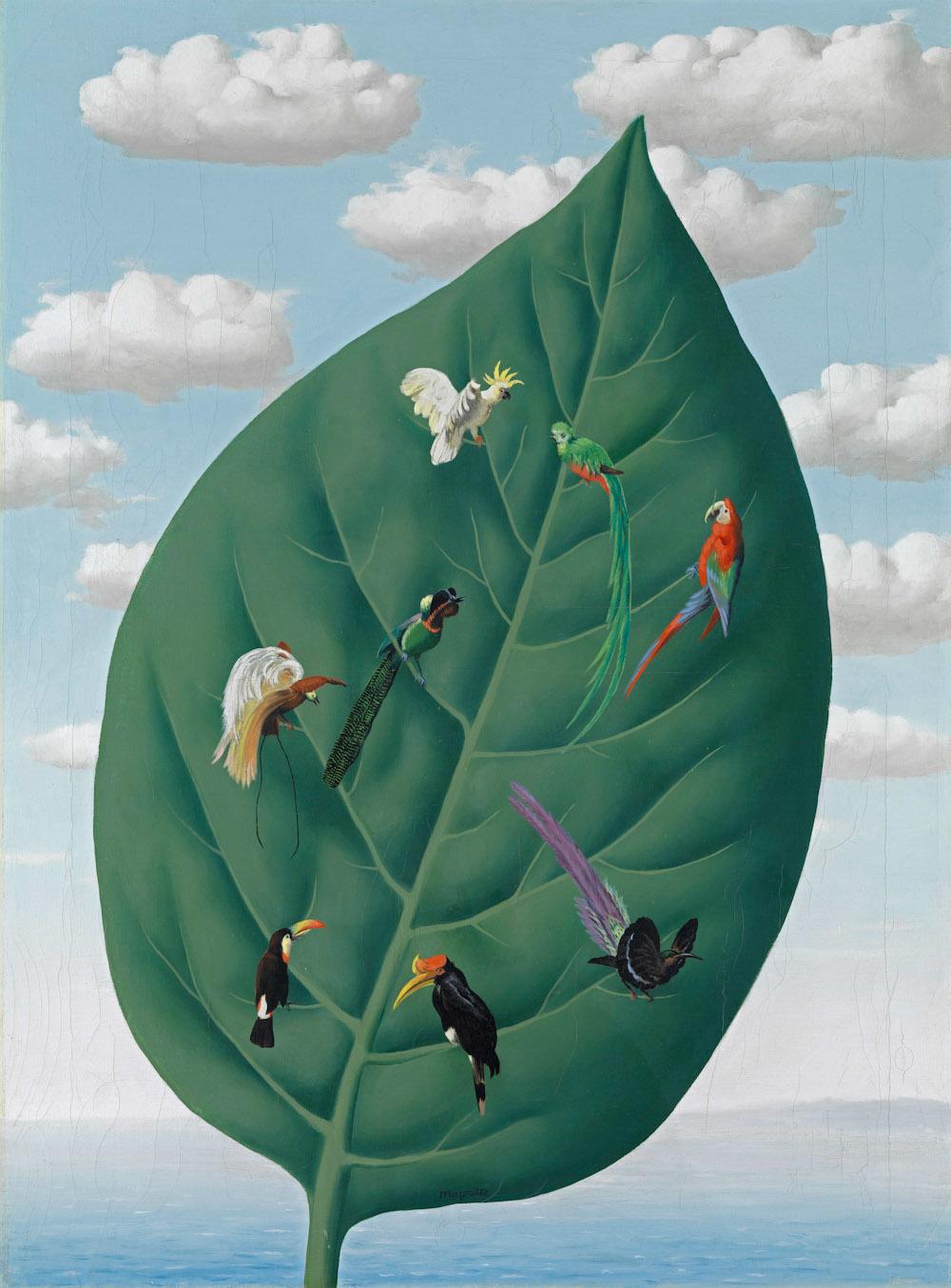 zwykłe przedmioty zaczęły krzyczeć. René Magritte, praca 5.