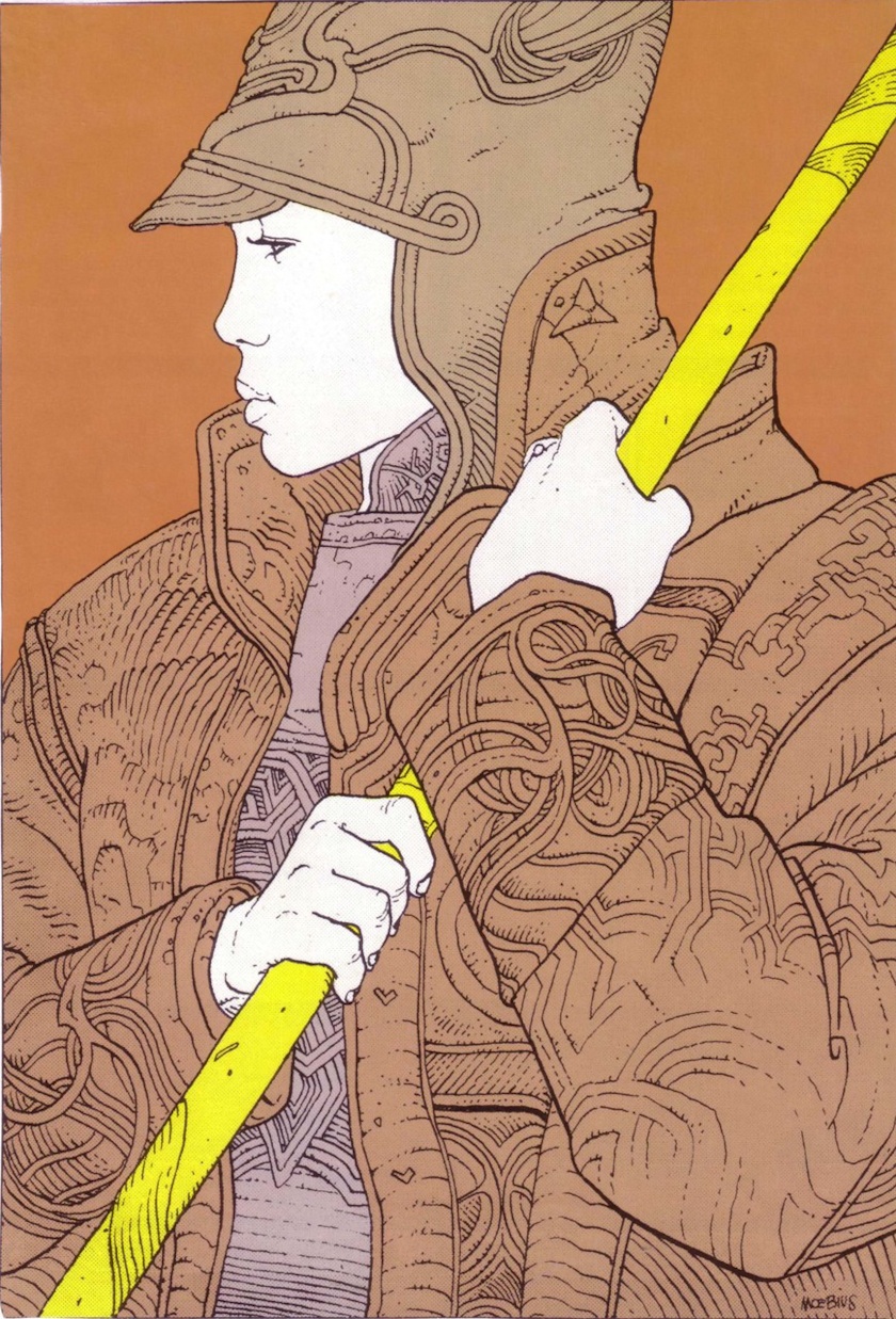 pokolorujmy sobie obcą planetę. Moebius (Jean Giraud), praca 1.
