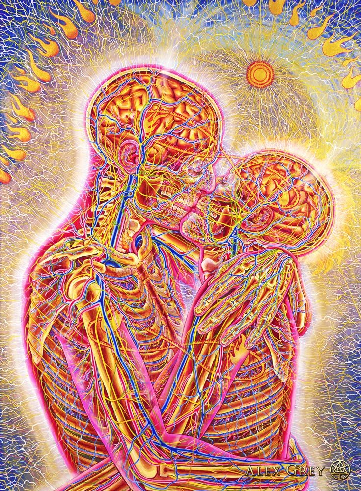 widzę światło przez twoją skórę. Alex Grey, praca 9.