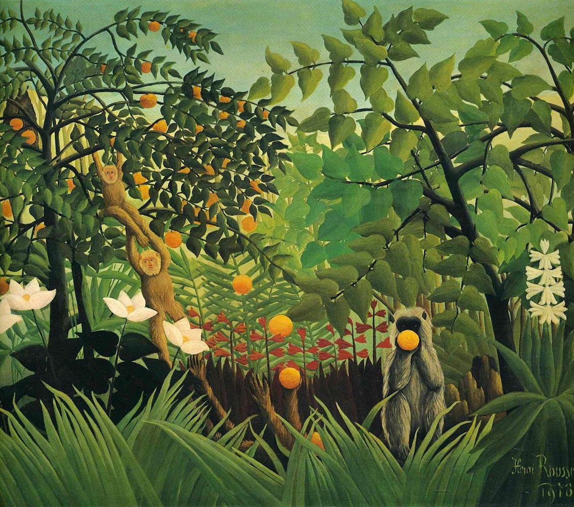 nigdy nie byłem w tej dżungli. Henri Rousseau, praca 9.
