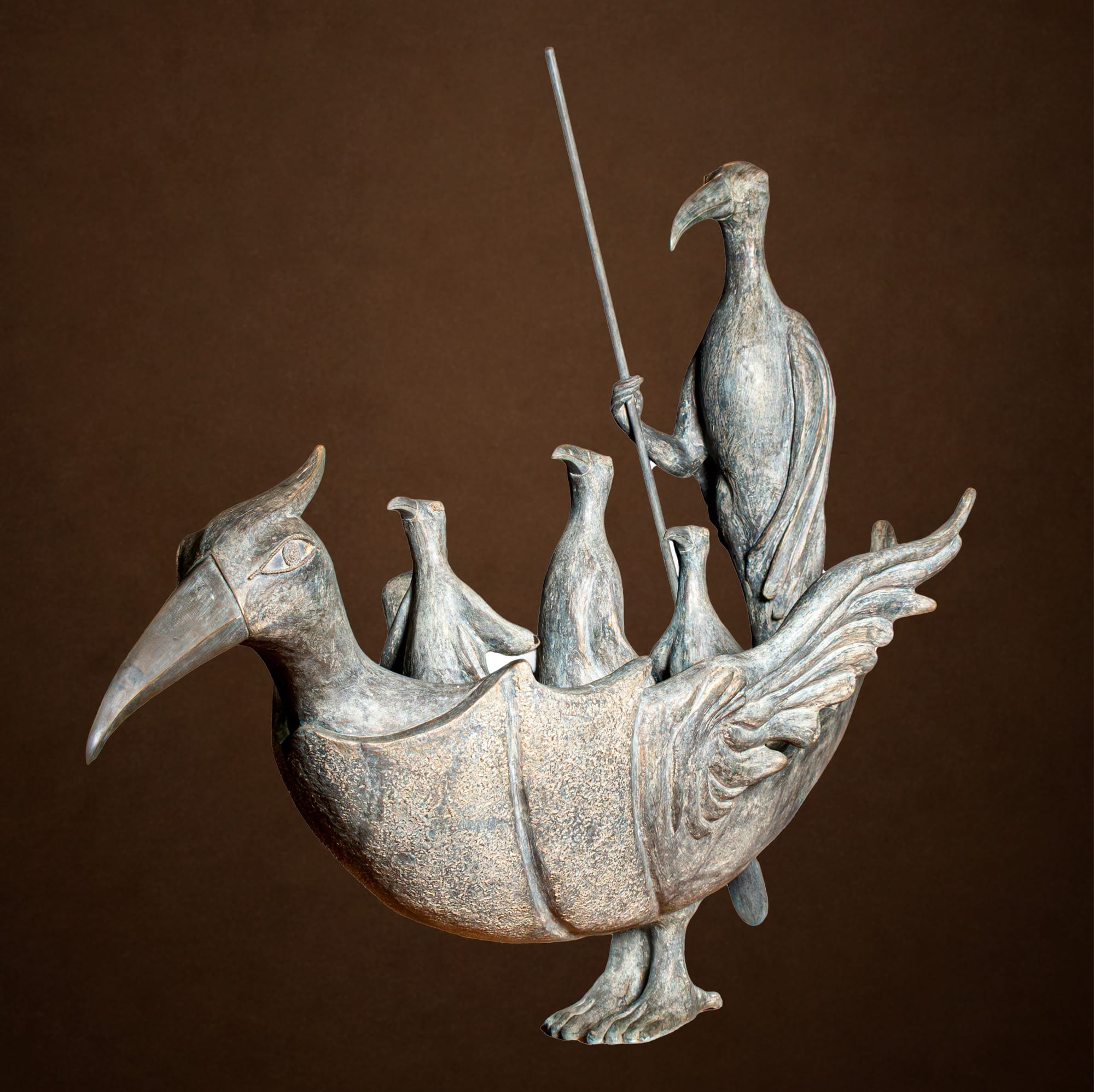 postacie wyszły z obrazu. Leonora Carrington, praca 1.