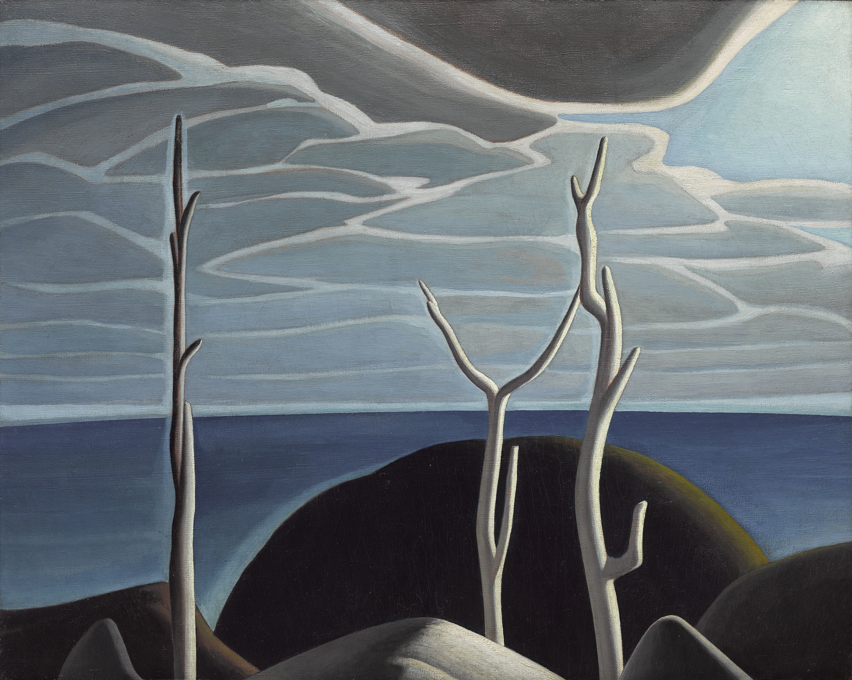wyżej robi się ciszej. Lawren Harris, praca 4.