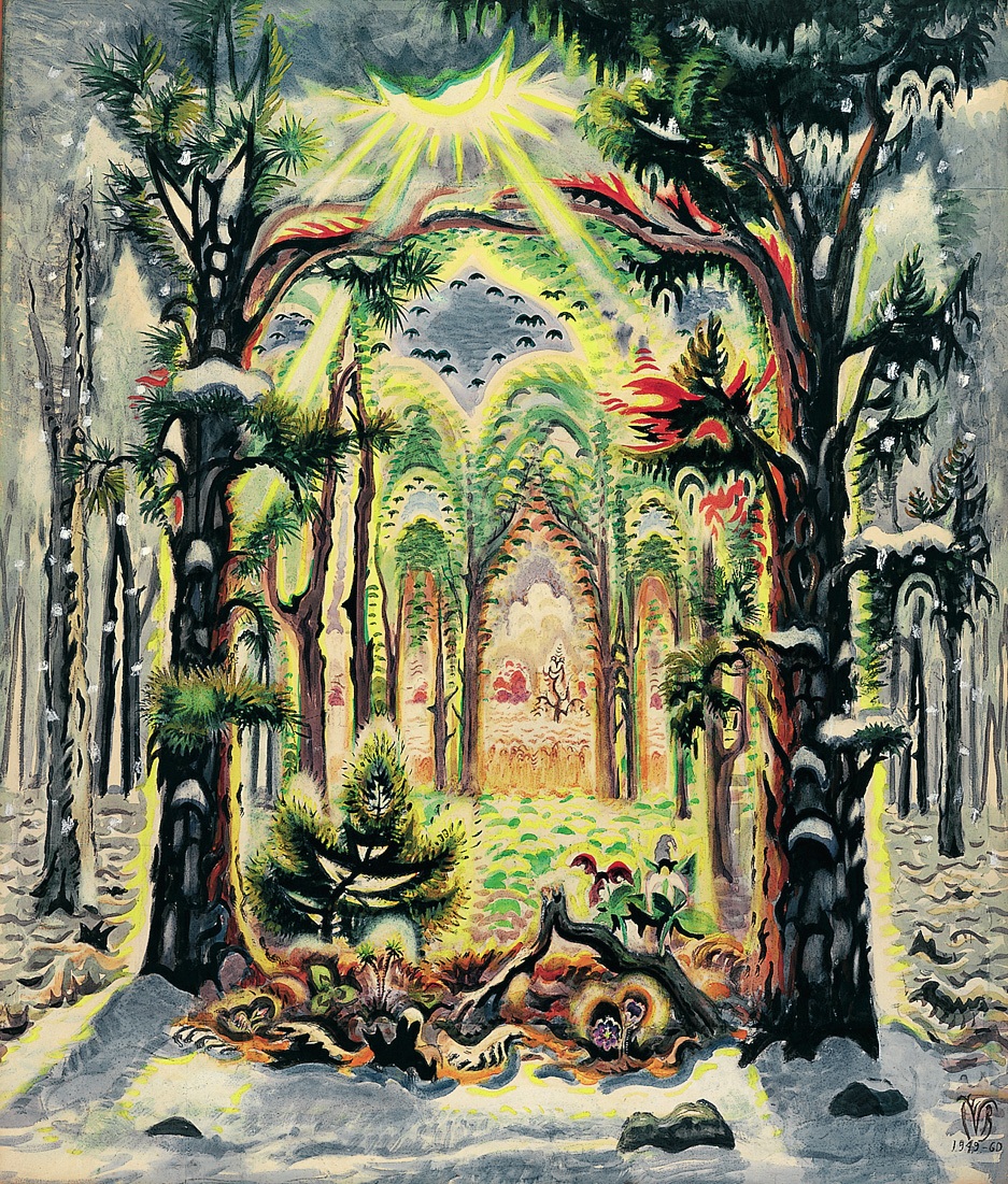 krajobraz lekko drży. Charles Burchfield, praca 4.