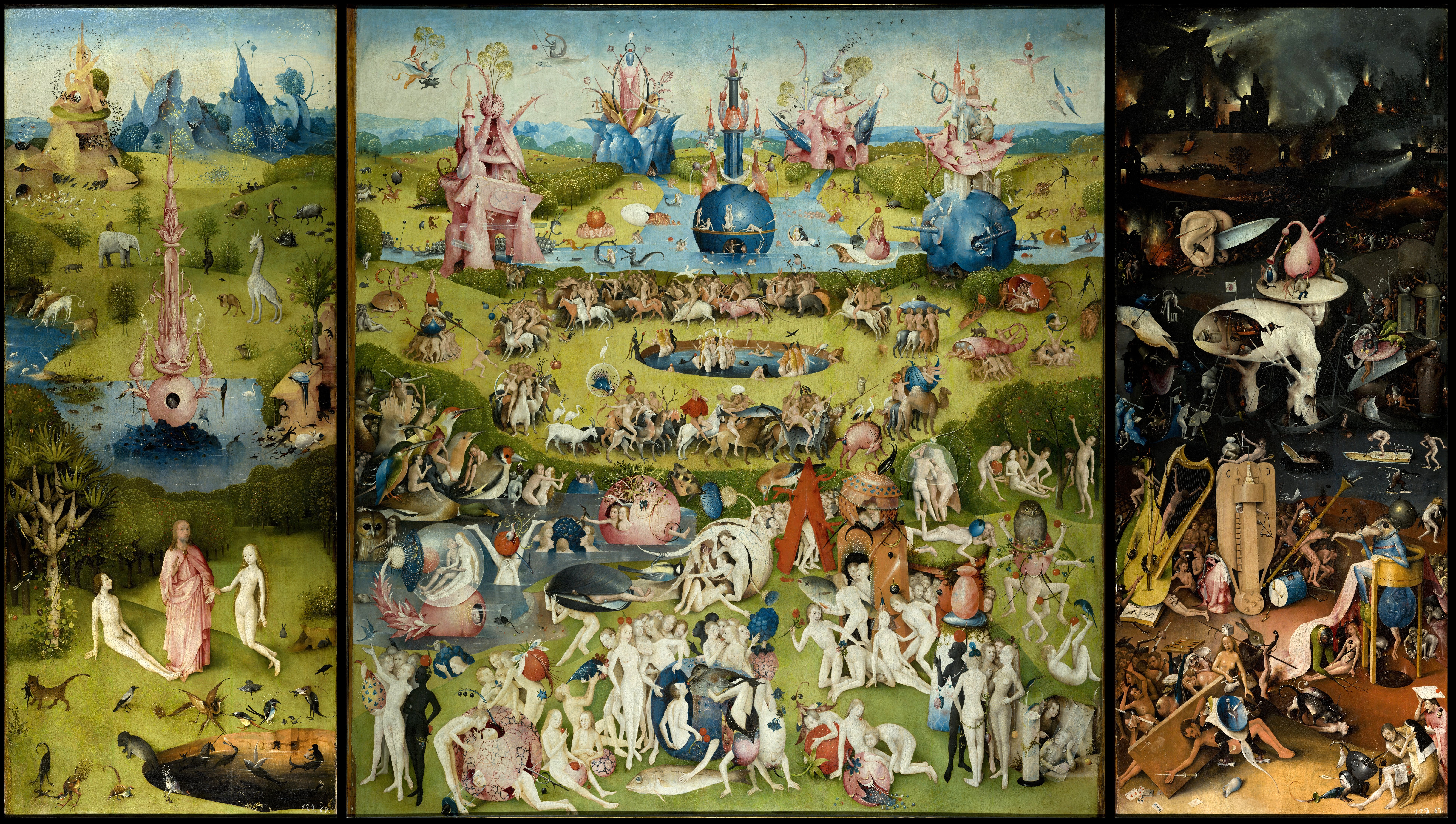 tylko nie depcz tych rozkoszy. Hieronymus Bosch, praca 1.