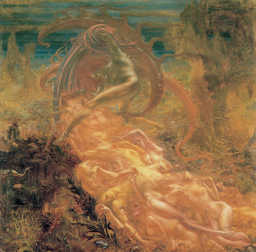 wszyscy przyszliśmy z tego błękitu. Jean Delville, praca 6.