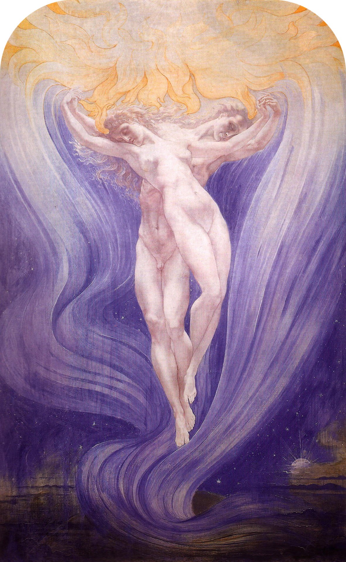 wszyscy przyszliśmy z tego błękitu. Jean Delville, praca 8.