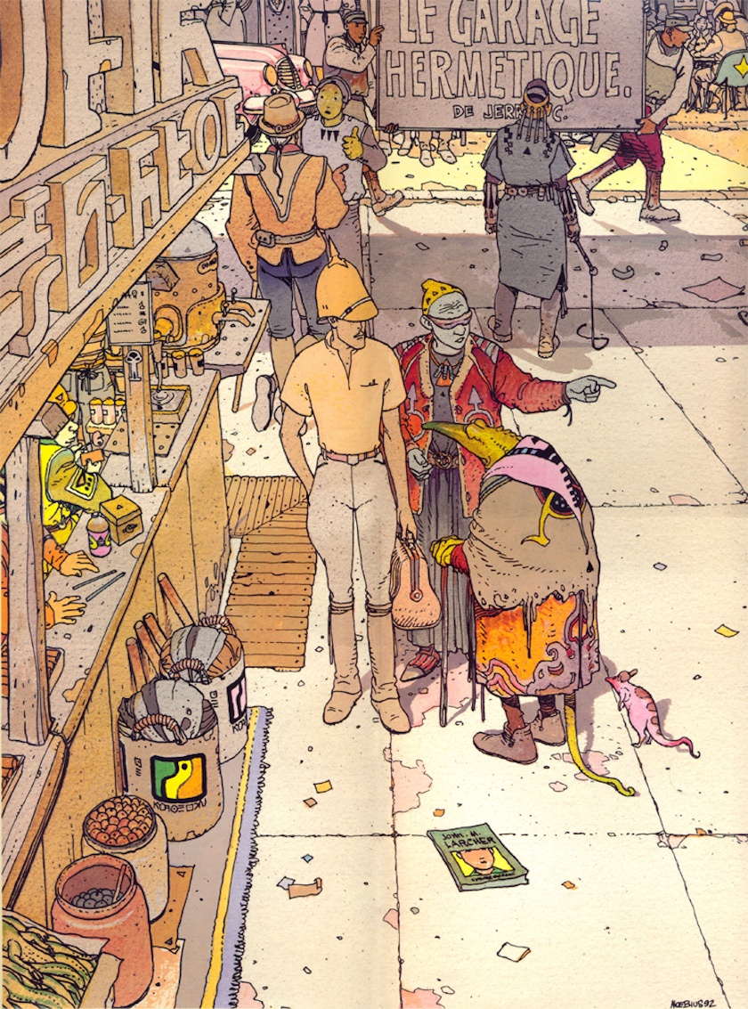 pokolorujmy sobie obcą planetę. Moebius (Jean Giraud), praca 10.