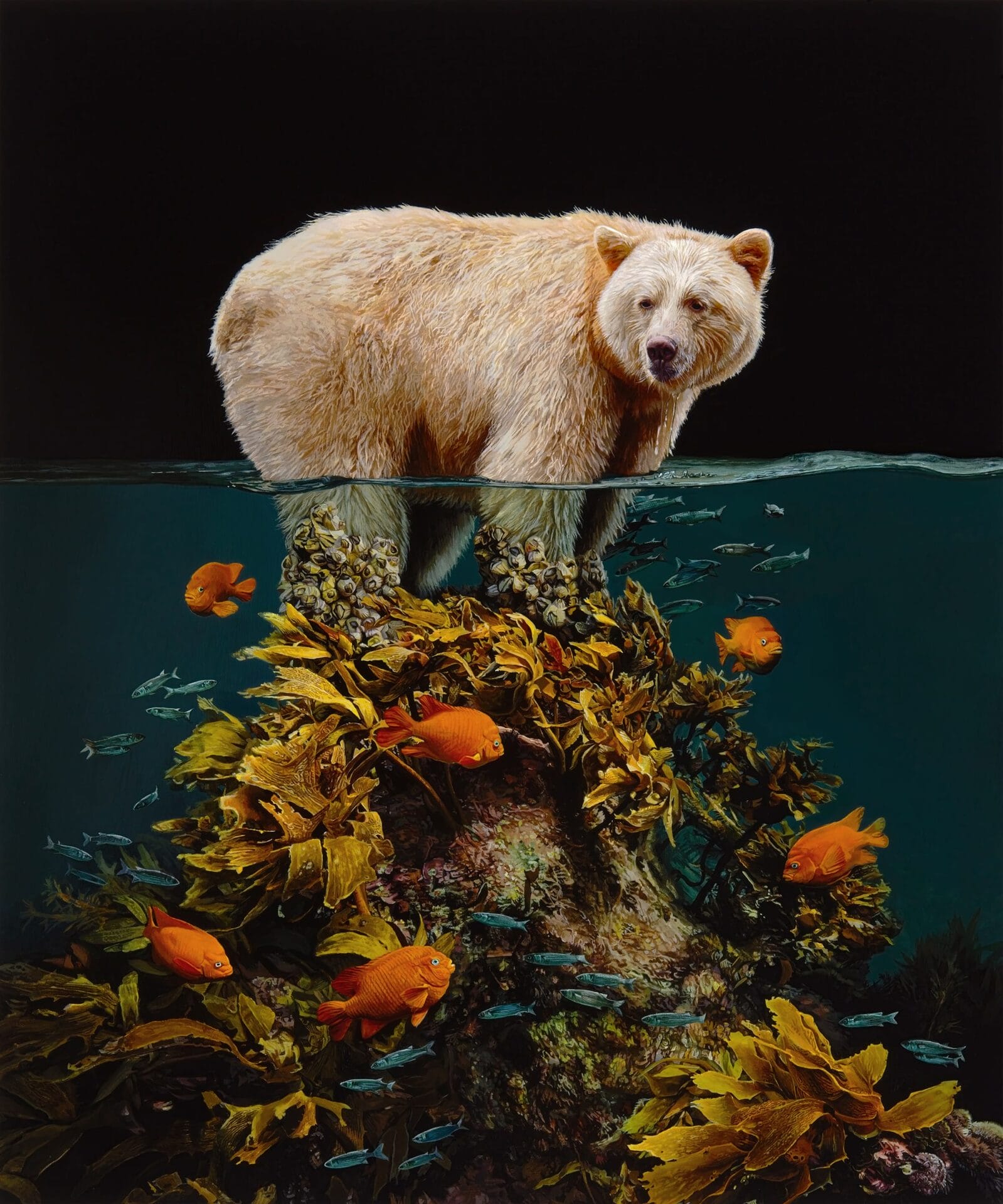 zwierzęta szukają bezpiecznego przejścia. Lisa Ericson, praca 3.
