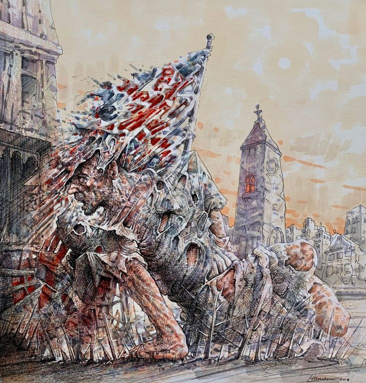 ile człowiek potrafi znieść i zrobić. Peter Howson, praca 4.