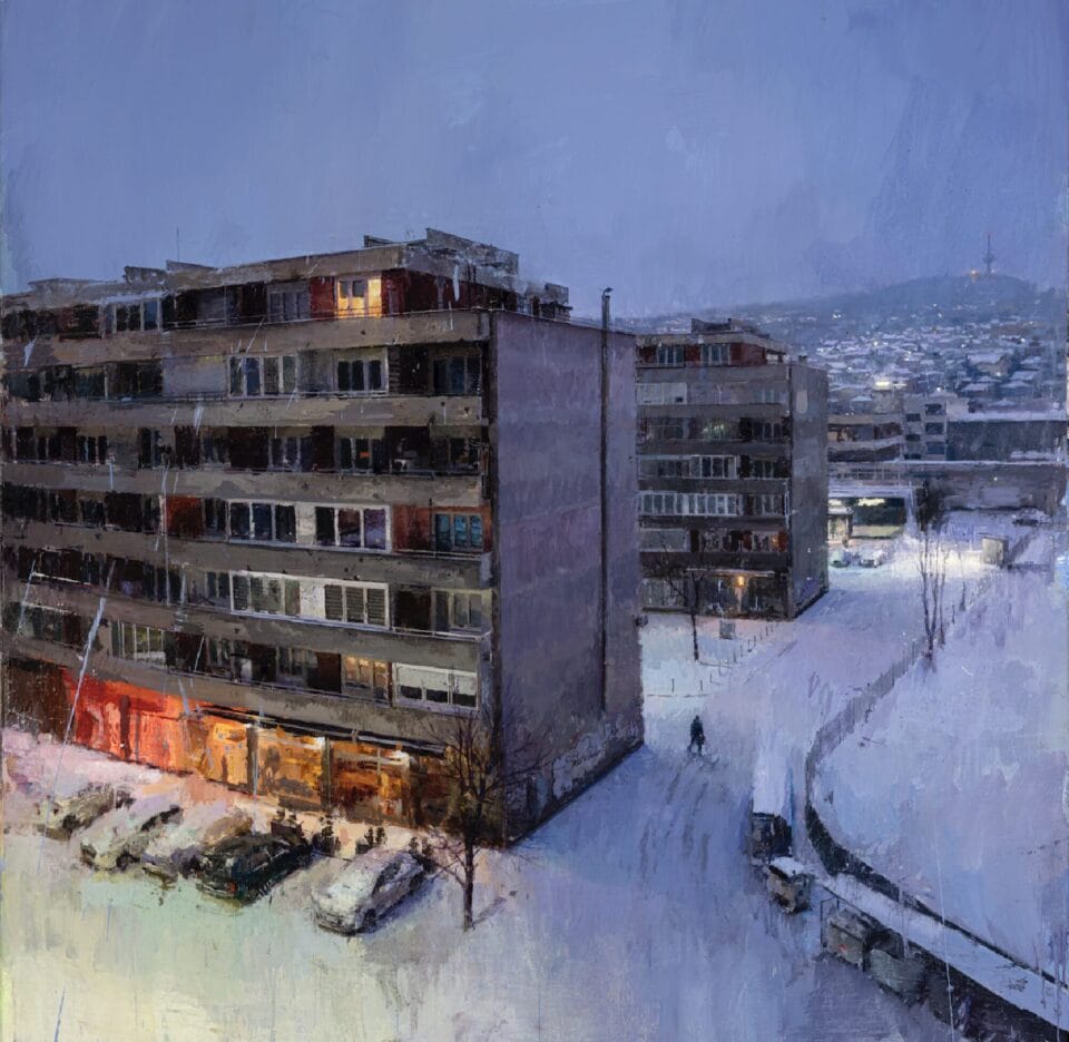 miasto czeka w świetle jak z filmu. Sebas Velasco, praca 4.
