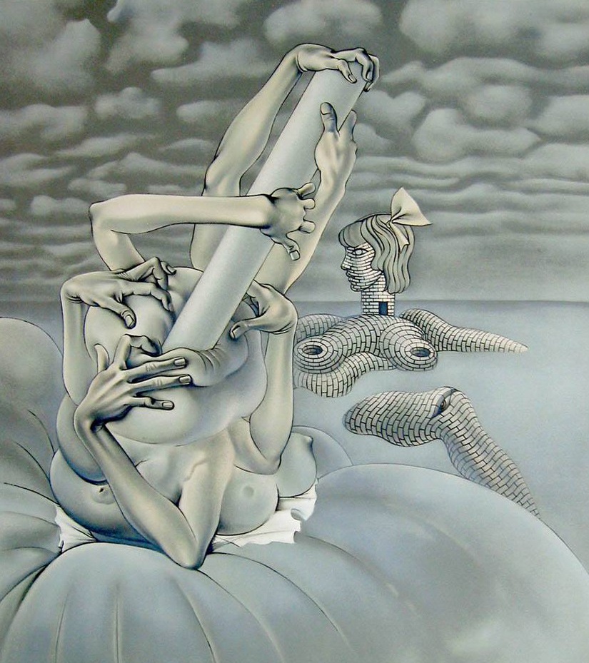 lalka nie chce leżeć spokojnie. Hans Bellmer, praca 7.