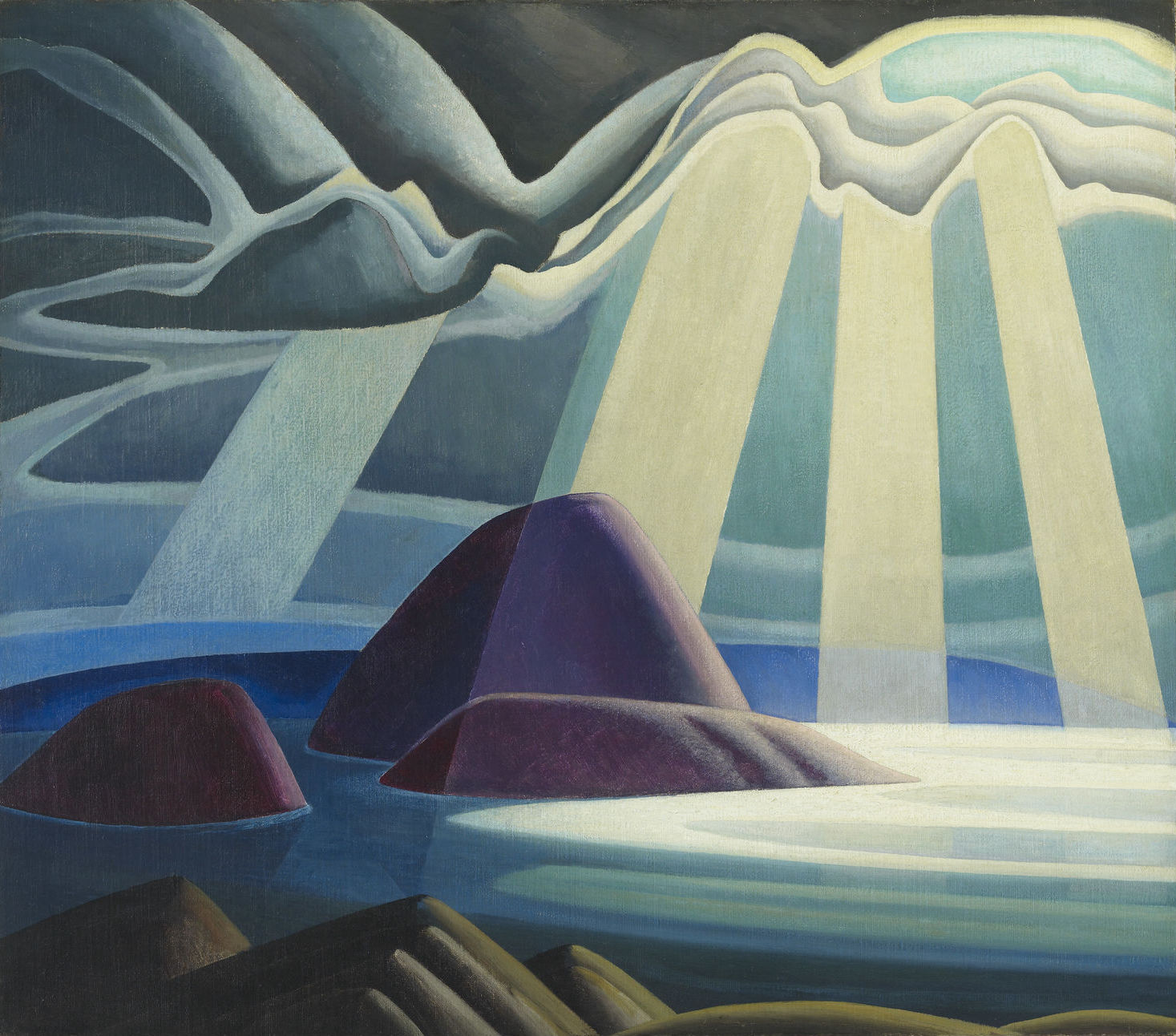 wyżej robi się ciszej. Lawren Harris, praca 3.