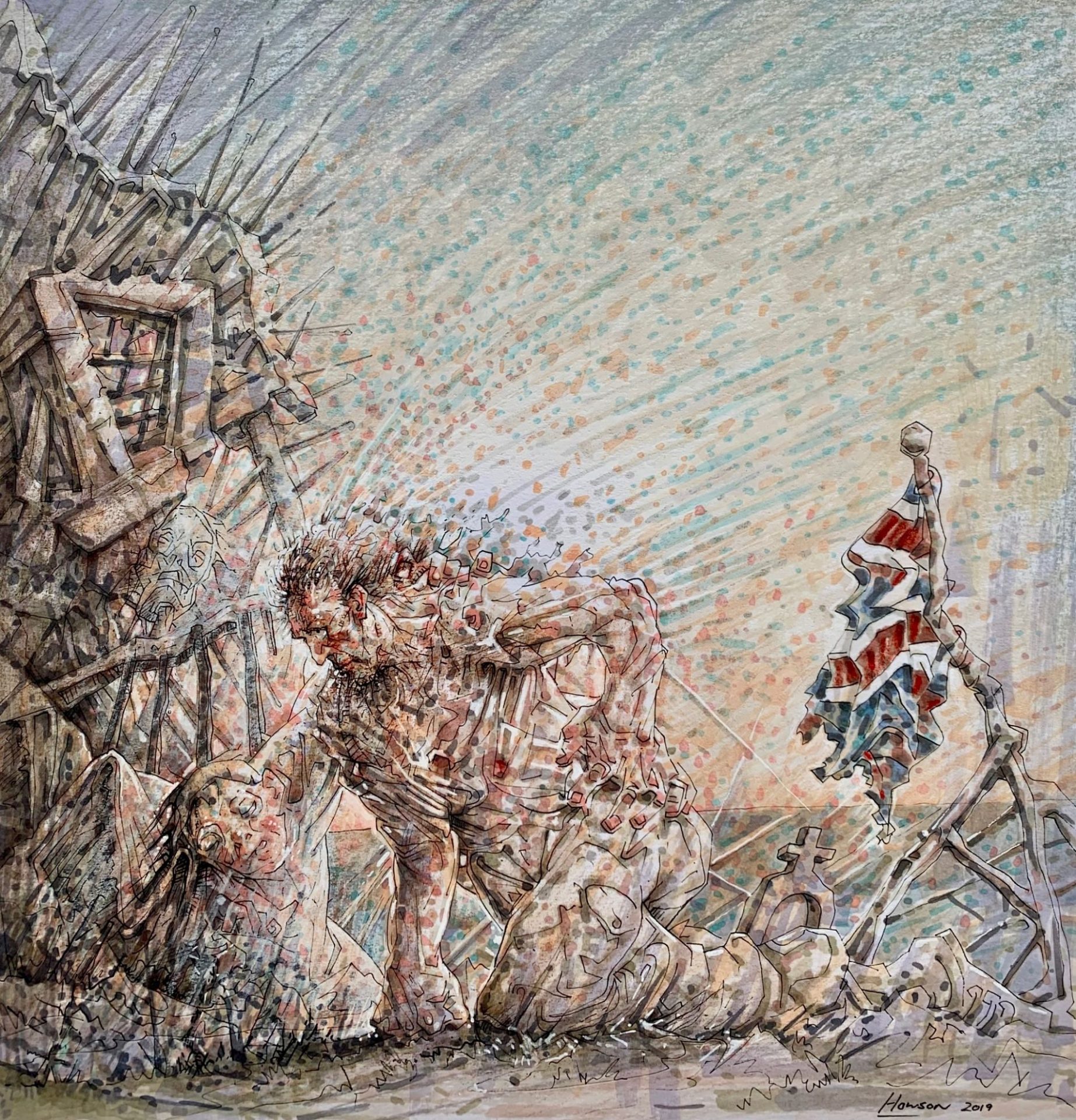 ile człowiek potrafi znieść i zrobić. Peter Howson, praca 3.