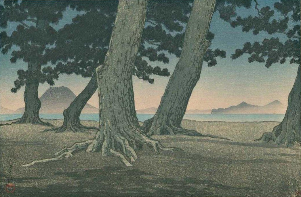 światło zatrzymało się na chwilę. Hasui Kawase, praca 8.